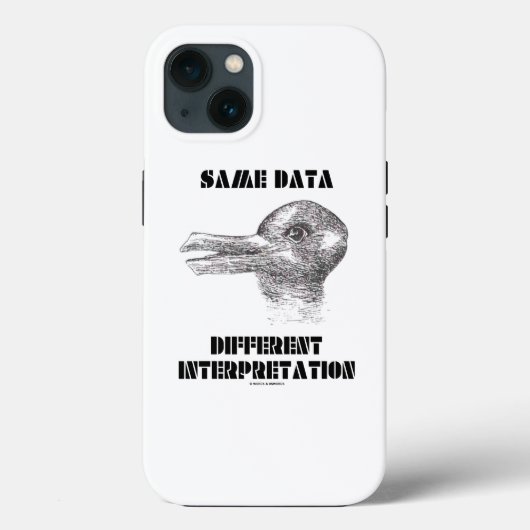 Zelfde Data Different Interpretation Duck Rabbit Case-Mate iPhone Case (Achterkant)