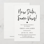 Zelfde geloften BEWERKBARE KLEUR Wijzig de datumka Save The Date (Voorkant / Achterkant)
