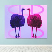 Zelfde gezichten Verschillende kleuren Canvas Kuns Afdruk (Insitu (Houten vloer))