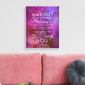 Zelfde God die bergsterrenstelsels en oceanen creë Canvas Afdruk (Insitu (Woonkamer))