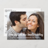 Zelfde grote liefde, kleinere bruiloft aankondigingskaart (Voorkant / Achterkant)