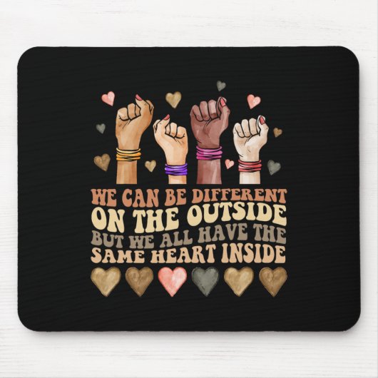Zelfde Hart Binnen Juneteenth Black History Month Muismat (Voorkant)