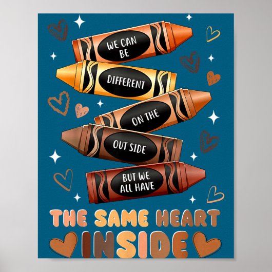 Zelfde hart binnen Juneteenth Black History Month Poster (Voorkant)