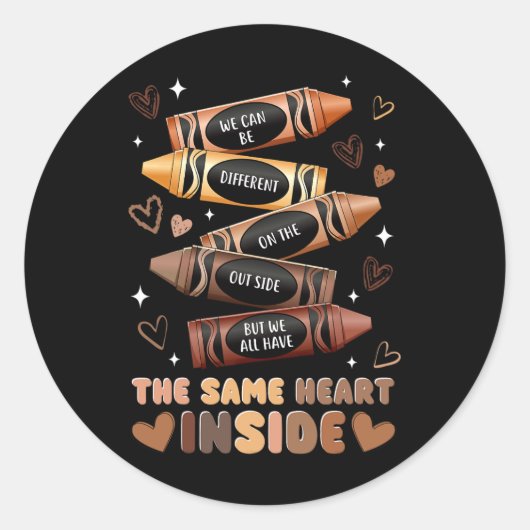 Zelfde Hart Binnen Juneteenth Black History Month Ronde Sticker (Voorkant)