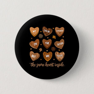 Zelfde Hart Black History Month Afro-Amerikaans Wo Ronde Button 5,7 Cm