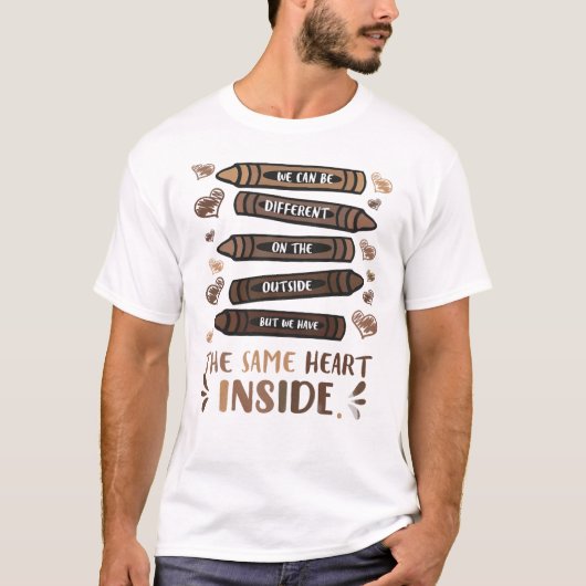 Zelfde hart in zwarte geschiedenis maand Afrika gr T-shirt (Voorkant)