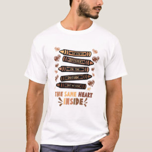 Zelfde hartslag in Melanin Black History maand T-shirt