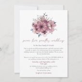 Zelfde Liefde Kleinere Bruiloft Florale Roze Downs Aankondiging (Voorkant)