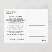 Zelfde liefde kleinere bruiloft met eenvoudige fot briefkaart (Achterkant)