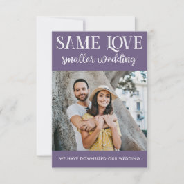 Zelfde liefde kleinere bruiloft verkleind simpele