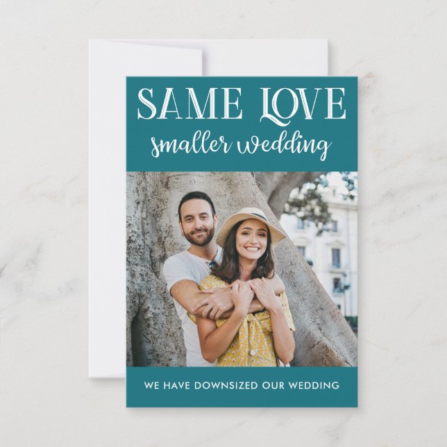 Zelfde liefde kleinere bruiloft verkleind simpele  (Voorkant)