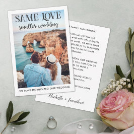 Zelfde liefde kleinere bruiloft verkleind simpele 