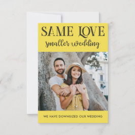 Zelfde liefde kleinere bruiloft verkleind simpele