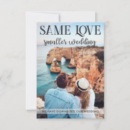 Zelfde liefde kleinere bruiloft verkleind simpele