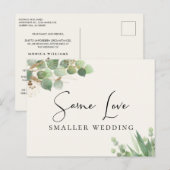 Zelfde liefde kleinere weduwnaar Eucalyptus Cream Aankondigingskaart (Voorkant / Achterkant)