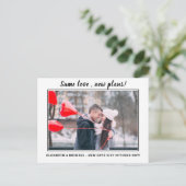 Zelfde liefde Nieuwe plannen Opslagdatum BUDGET Fo Briefkaart (Staand voorkant)