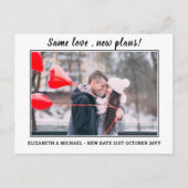 Zelfde liefde Nieuwe plannen Opslagdatum BUDGET Fo Briefkaart (Voorkant)