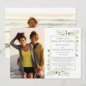 Zelfde liefde Verminderde Micro Wedding Aankondigi Kaart (Voorkant / Achterkant)