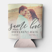 Zelfde liefde verschillende datum kalligrafie brui blikjeskoeler (Voorkant)