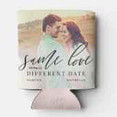 Zelfde liefde verschillende datum kalligrafie brui blikjeskoeler (Achterkant)