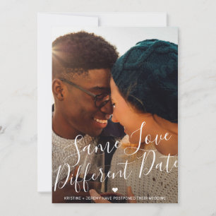 Zelfde Liefde Verschillende Datum Script Foto Brui Aankondiging