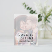 Zelfde liefde verschillende datum vervaagd foto ty aankondigingskaart (Staand voorkant)