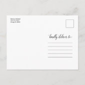 Zelfde liefdesbruiloft kleiner huwelijk briefkaart (Achterkant)