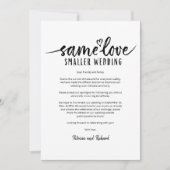 Zelfde liefdesbruiloft kleiner huwelijk kaart (Voorkant)