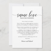 Zelfde liefdesbruiloft kleiner huwelijk kaart (Voorkant)