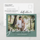 Zelfde liefdesdiepere bruiloft | Bijwerken bruilof Aankondigingskaart (Voorkant / Achterkant)