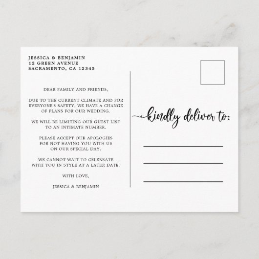 Zelfde liefdesdiepere bruiloft | Bijwerken bruilof Aankondigingskaart (Achterkant)