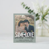 Zelfde liefdesdiepere bruiloft | Bijwerken bruilof Aankondigingskaart (Staand voorkant)