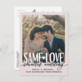 Zelfde liefdesdiepere bruiloft | Bijwerken bruilof Aankondigingskaart (Voorkant / Achterkant)