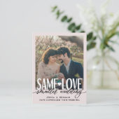 Zelfde liefdesdiepere bruiloft | Bijwerken bruilof Aankondigingskaart (Staand voorkant)