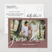 Zelfde liefdesdiepere bruiloft | Bijwerken bruilof Aankondigingskaart (Voorkant / Achterkant)