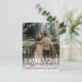 Zelfde liefdesverschil Datum Bieden Typografie Fot Aankondigingskaart (Staand voorkant)