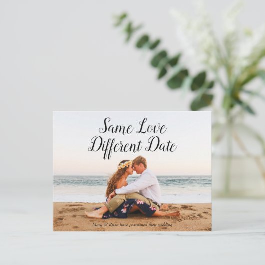 Zelfde liefdesverschil Datum huwelijk uitgesteld z Briefkaart (Staand voorkant)
