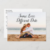 Zelfde liefdesverschil Datum huwelijk uitgesteld z Briefkaart (Voorkant / Achterkant)