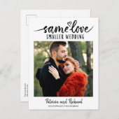 Zelfde Love Cute Heart Downsize Weddenschap 3 Foto Briefkaart (Voorkant / Achterkant)