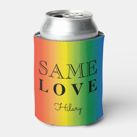 Zelfde Love Ombre Rainbow Pride Summer Party - Aan Blikjeskoeler (Blikje Voorkant)