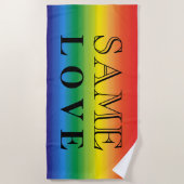 Zelfde Love Ombre Rainbow Pride Summer Party - Aan Strandlaken (Voorkant)