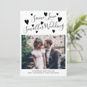 Zelfde Love Smaller Weddenschap Downsiving Hearts Aankondiging (Staand voorkant)