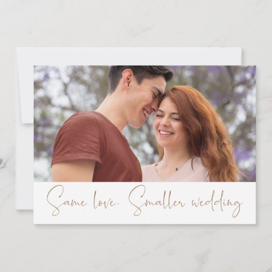 Zelfde Love Smaller Weddenschap Foto Script Gold W (Voorkant)