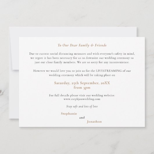 Zelfde Love Smaller Weddenschap Foto Script Gold W (Achterkant)