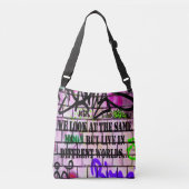 Zelfde maan Verschillende werelden kleurrijke graf Crossbody Tas (Voorkant)