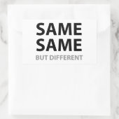 ZELFDE, maar verschillend Rechthoekige Sticker (Tas)