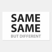 ZELFDE, maar verschillend Rechthoekige Sticker (Voorkant)