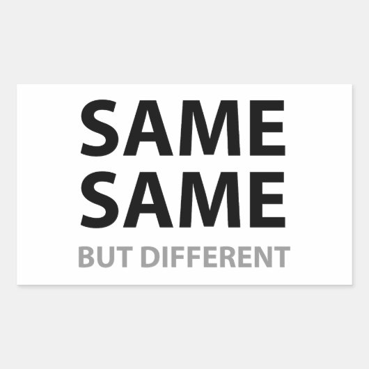 ZELFDE, maar verschillend Rechthoekige Sticker (Voorkant)