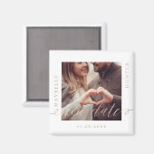 Zelfde nieuwe datum van plan | Roos Gold Script Co Magneet (Voorkant / Achterkant)