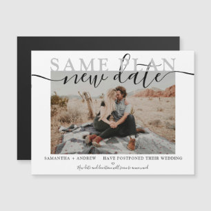 Zelfde plan nieuwe datum moderne typografie foto